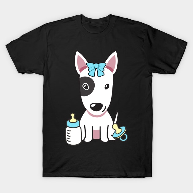 Cute bull terrier is a baby T-Shirt by Pet Station